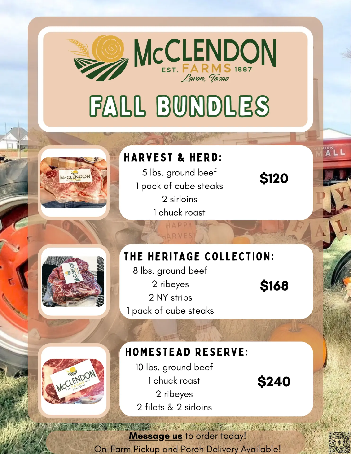 McClendon Farms 2026 Fall Bundles - Harvest & Herd, The Heritage Collection, and Homestead Reserve