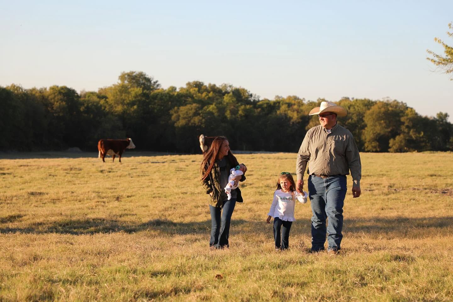 McClendon family on the farm